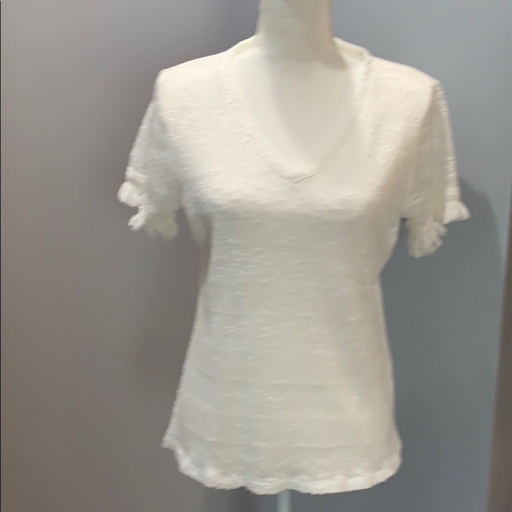INC sheer white sweater